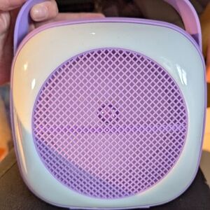 Vibrant Purple and White Portable Speaker